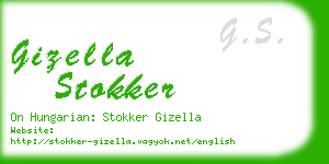 gizella stokker business card